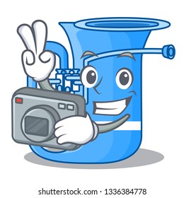 Photographer tuba in the shape funny cartoon