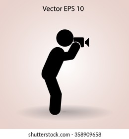 Photographer vector icon