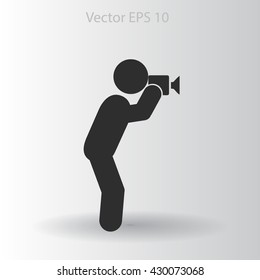 Photographer vector icon