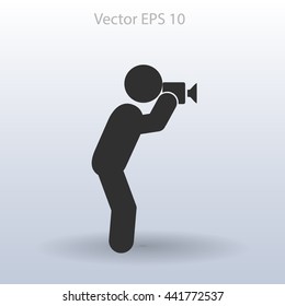 Photographer vector icon