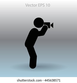 Photographer vector icon