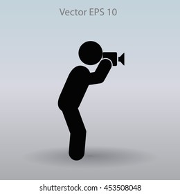 Photographer vector icon