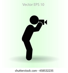 Photographer vector icon