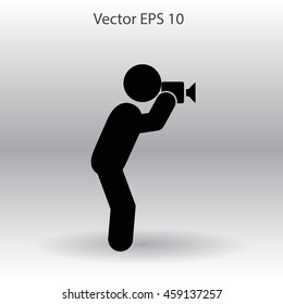 Photographer vector icon