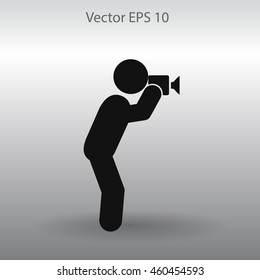 Photographer vector icon
