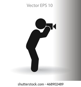 Photographer vector icon