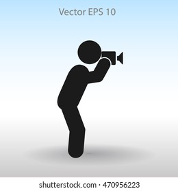 Photographer vector icon