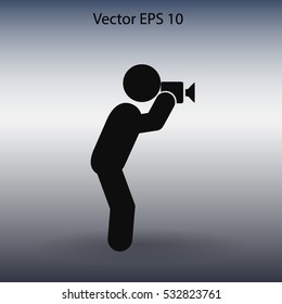 Photographer vector icon