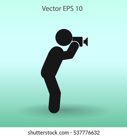 Photographer vector icon