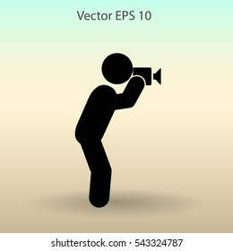 Photographer vector icon