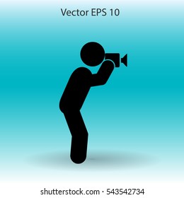 Photographer vector icon