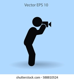 Photographer vector icon