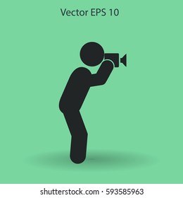 Photographer vector icon