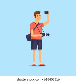 Photographer. Vector illustration flat style.