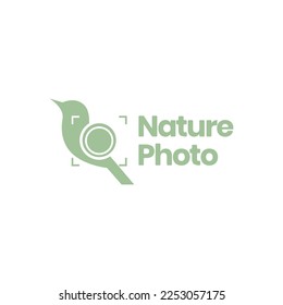 Fotograf wilde Natur-Vogel-Verschlusskamera Foto moderne Logo-Design Vektorsymbol Vorlage