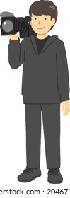 Photographer's male illustration : Occupation