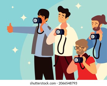 photographers or paparazzi taking photo