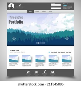 photographers portfolio template Eps 10