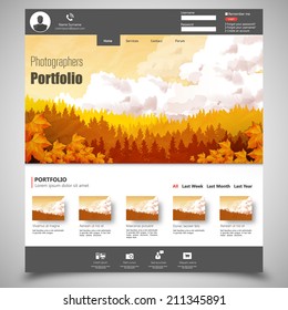 photographers portfolio template Eps 10