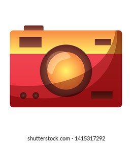 photographic camera device icon on white background vector illustration