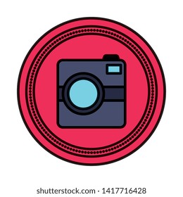 photographic camera device isolated icon