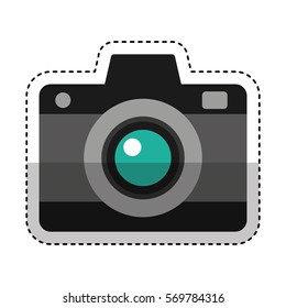 photographic camera with flash icon vector illustration design