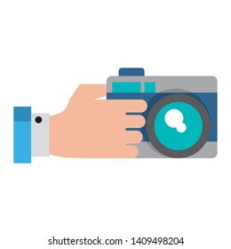 photographic camera icon cartoon vector illustration graphic design