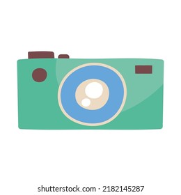 photographic camera icon on white background