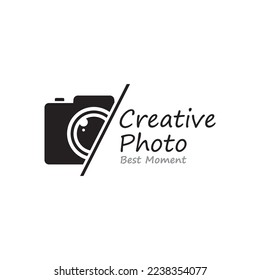 Photographic camera logo, camera lens, and digital. Logo for studio, photography and other business.