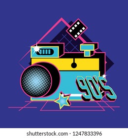 photographic camera of nineties retro