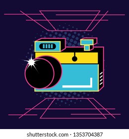 photographic camera of nineties retro