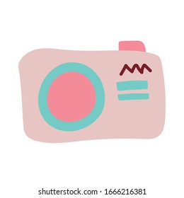 photographic camera on white background vector illustration design