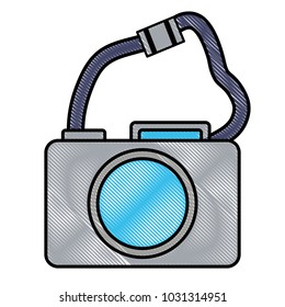 photographic camera with strap