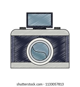 Photographic camera symbol scribble