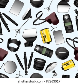 Photographic equipment seamless pattern