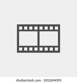 Photographic film flat vector icon. Cinema flat vector icon