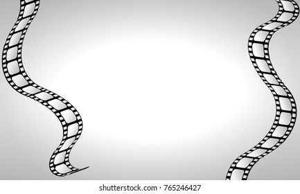photographic film on a gray background