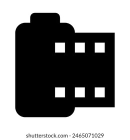 Photographic film roll icon vector design in eps 10