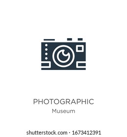 Photographic icon vector. Trendy flat photographic icon from museum collection isolated on white background. Vector illustration can be used for web and mobile graphic design, logo, eps10