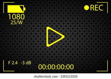 Photographic image of the camera on the screen. Realistic angle falls off.