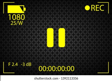 Photographic image of the camera on the screen. Realistic angle falls off.