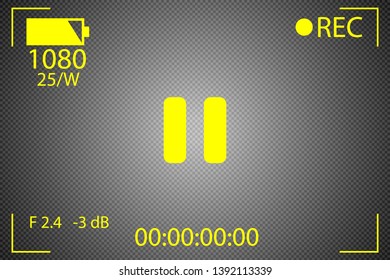 Photographic image of the camera on the screen. Realistic angle falls off.
