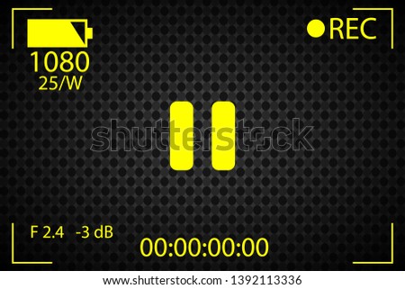 Photographic image of the camera on the screen. Realistic angle falls off.