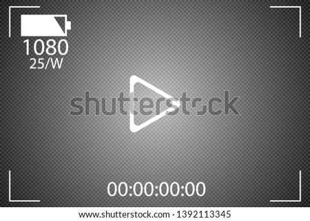 Photographic image of the camera on the screen. Realistic angle falls off.