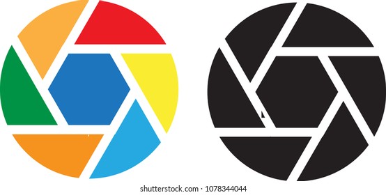 a photographic lens diaphragm icon