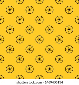 Photographic lens pattern seamless vector repeat geometric yellow for any design