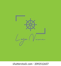 PHOTOGRAPHIC LOGO WITH SHIP STEERING COMBINATION