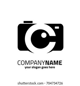 Photographic logo template vector