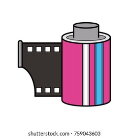 photographic roll isolated