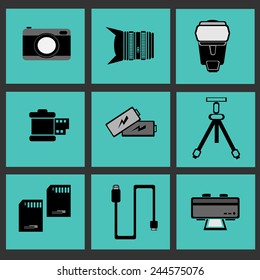 Photographic vector icons